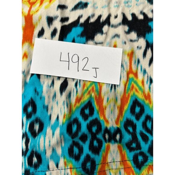 Colorful Life Style Womens Top With Lace Sleeves & Geometric Print S - Picture 8 of 9